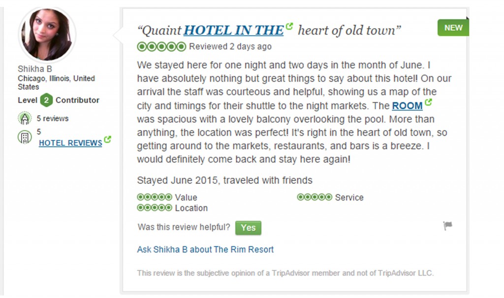 guest review